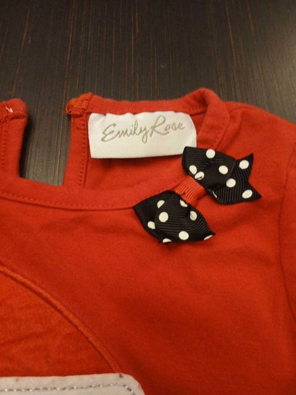 Emily Rose Red Santa Top with Leopard Print Pants